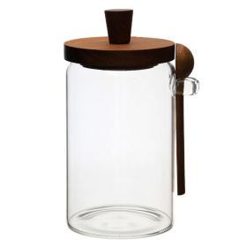 1 Pcs 25 OZ Glass Coffee Jars With Spoons, Candy Jars, Biscuit Jars, Storage Jars, Tea Jars, Snack Jars, Seasoning Jars, Salt Jars, Pepper Jars