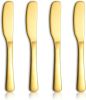 Stainless Steel Butter Knife, Gold Butter Knives, Butter Spreader, Butter Spreader Knife for Kitchen Restaurant Party, Kitchen Gadgets, Set of 4