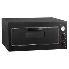 Pizza Oven Electric, 24" Commercial Countertop Pizza Oven, 842 Fahrenheit Max Temp, 4200W Indoor Pizza Maker with Thermometer, Dual Temp Control Knob