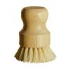 Natural Bamboo Sisal Fiber Dish Brush - Eco-Friendly Kitchen Scrub Brush for Dishes, Pots, Cast Iron Pans