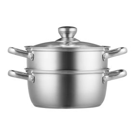 Steamer Pot, 8.66in/22cm Steamer Pot for Cooking with 3QT Stock Pot and Vegetable Steamer