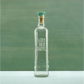 Drop Glass Water Bottle With Ceramic Stopper
