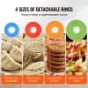 VEVOR Adjustable Rolling Pin, Stainless Steel Dough Roller Designs, Rolling Pin with Thickness Rings and Pastry Baking Nonstick Mat Set