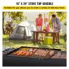 Carbon Steel Griddle, 16" x 24" Griddle Flat Top Plate, Griddle for BBQ Charcoal/Gas Gril with 2 Handles