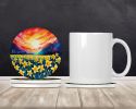 Colorful Daffodils Large Sandstone Coasters Pack of 4 Absorbent Round Coasters Decor Gifts for Men or Women, 4 in, Multicolor