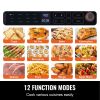 12-IN-1 Air Fryer Toaster Oven, 25L Convection Oven, 1700W Stainless Steel Toaster Ovens Countertop Combo with Grill, Pizza Pan, Gloves