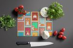 NEW Lots of Red and White Pembroke Corgi Glass Cutting Board Decorative Tempered Glass Kitchen Cutting and Serving Board Large Size Chopping Board