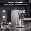 12 Cups Commercial Drip Coffee Maker, Coffee Maker Machine with Thermal Carafe to Keep Warm or Cold