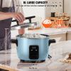 VEVOR Commercial Rice Cooker, 40-Cup Rice Cooker, 8.45 Qt / 8 Liter Large Rice Cooker and Warmer with Nonstick Inner Pot