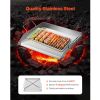 Stainless Steel Griddle, 18x16 inch Universal Flat Top Rectangular Plate, Gas Grill Griddle for BBQ Grill, Teppanyaki