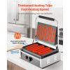 Commercial Panini Grill, 1800W Electric Sandwich Panini Maker, Stainless Steel Sandwichs Press Grill with Handle and Temp Control