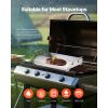 Stainless Steel Griddle, 18x16 inch Universal Flat Top Rectangular Plate, Gas Grill Griddle for BBQ Grill, Teppanyaki