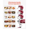 Stand Mixer, 6 QT Electric Kitchen Mixer, 660W Dough-Mixer, 6+P Speeds Tilt-head Food-Mixer with 1.6 QT Blender Cup, Stainless Steel Bowl, Dough Hook