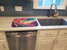 Dianthus in Color Dish Drying Mat Absorbent Dish Drying Mat Pad for Kitchen Counter Dish Drainer Mat for Countertop, 14 x 21", Multicolor