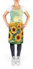 Kansas Sunflowers in Watercolor Apron Cooking Kitchen Server Baking Crafts Gardening for Adult Women Men, Unisex, Large, Multicolor