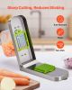 VEVOR Vegetable Chopper, Food Veggie Cutter with 3 Stainless Steel Blades, Onion Slicer with Container