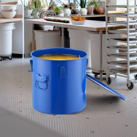 Fryer Grease Bucket, 8 Gal Oil Disposal Caddy Carbon Steel Fryer Oil Bucket With Rust-Proof Coating, Oil Transport Container With Lid, Lock Clips, Fil
