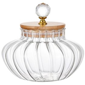 1 PCS High Borosilicate Stripe Sealed Jar, Kitchen Storage Jar, Coffee Can, Coffee Storage Container (Option: 1pcs)